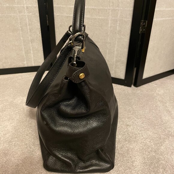 Fendi Goatskin Peekaboo (ISeeU) Satchel - Black - Picture 4 of 16